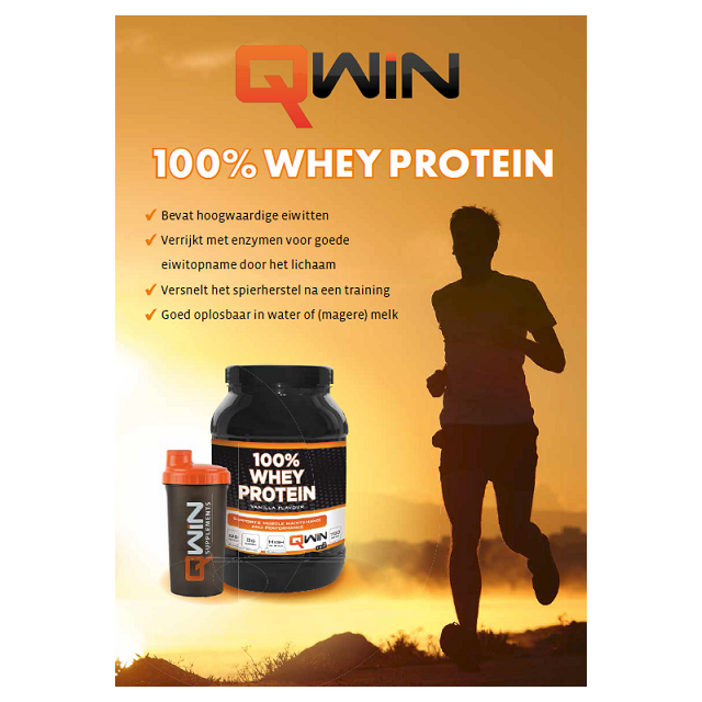 QWIN 100% WHEY A4 duursport voorkant